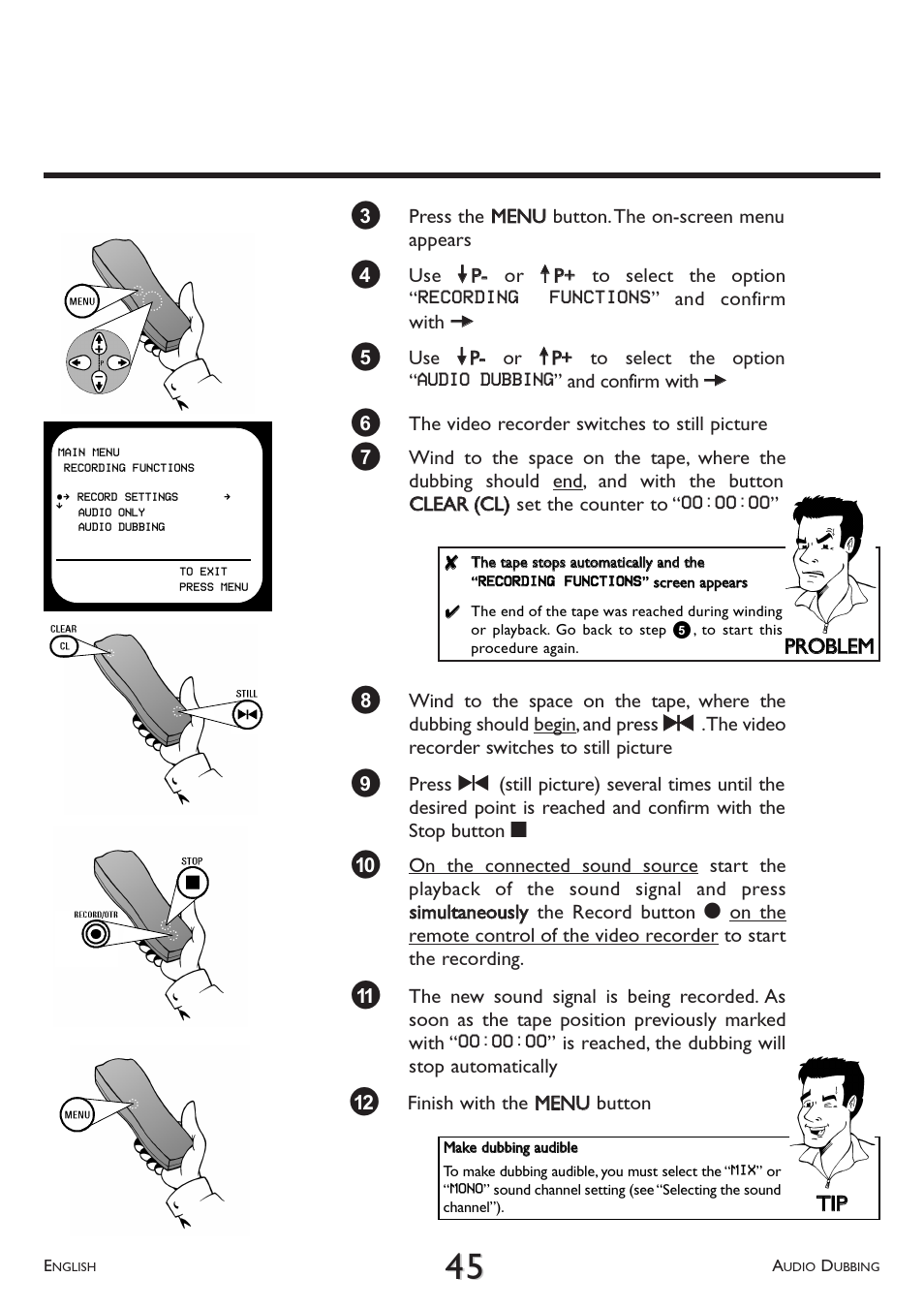 Pprro obblleem m, Ttiipp | Philips VR 708/07 User Manual | Page 45 / 56