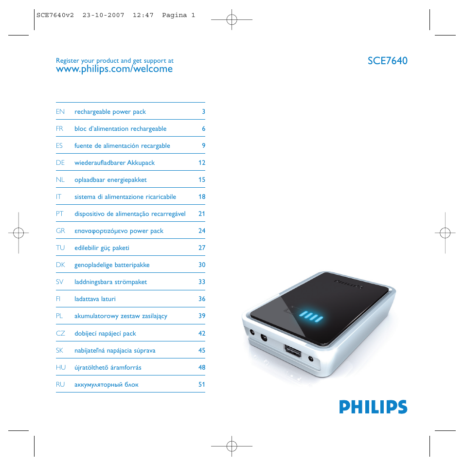 Philips SCE7640 User Manual | 61 pages