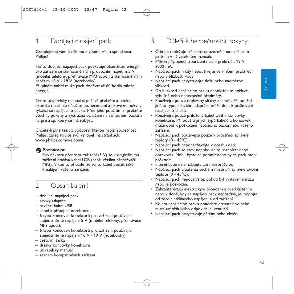 Philips SCE7640 User Manual | Page 42 / 61