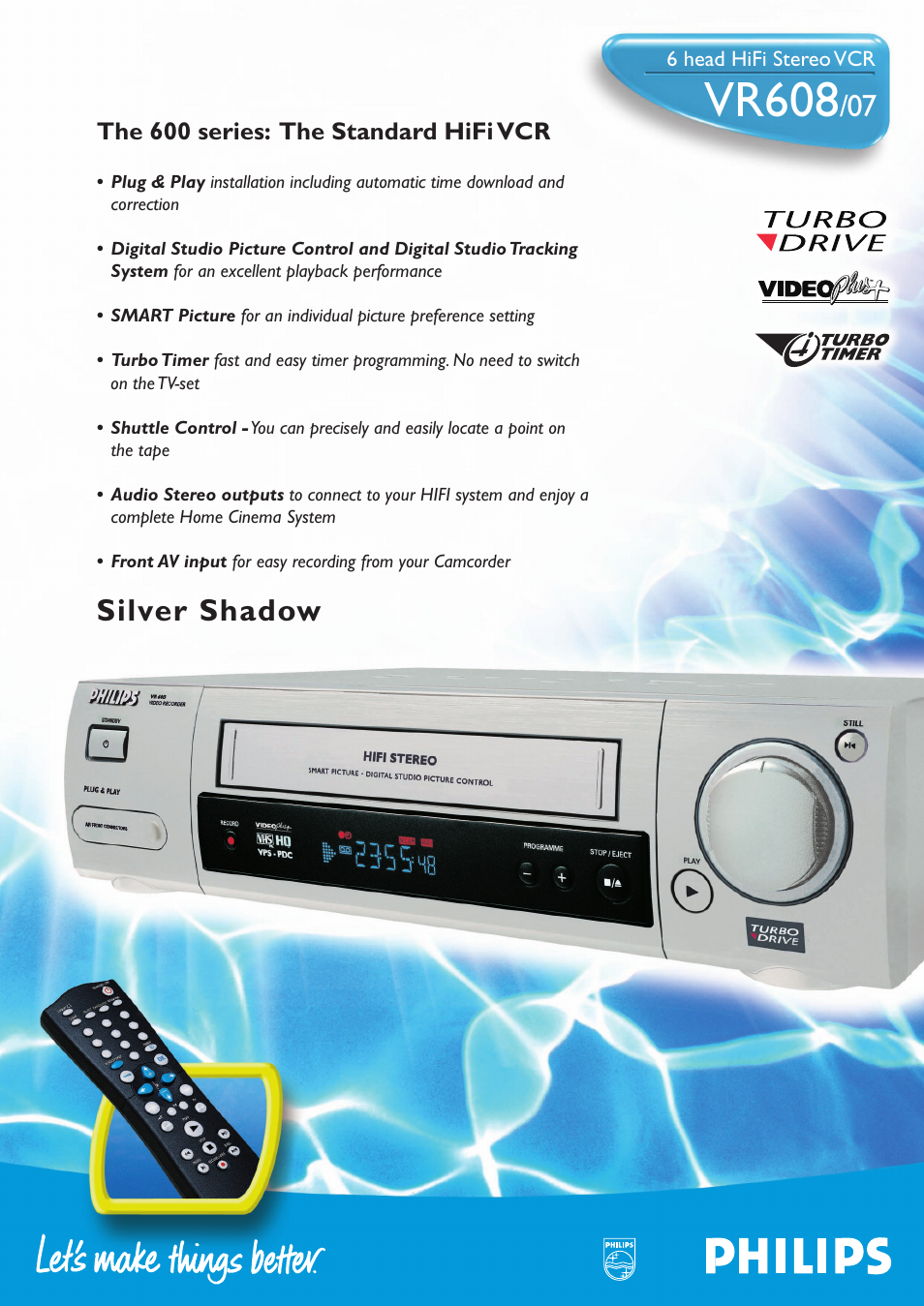 Philips VR607 User Manual | 2 pages