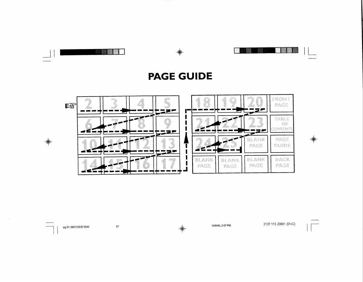 Page guide | Philips FW-C100 User Manual | Page 33 / 34