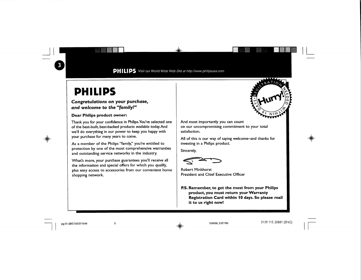 Philips | Philips FW-C100 User Manual | Page 5 / 34