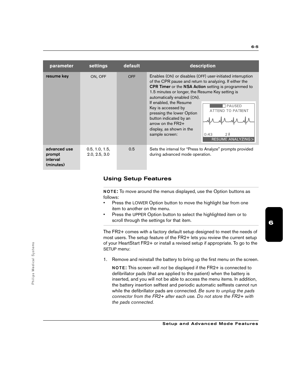 Using setup features | Philips M3860A User Manual | Page 53 / 102