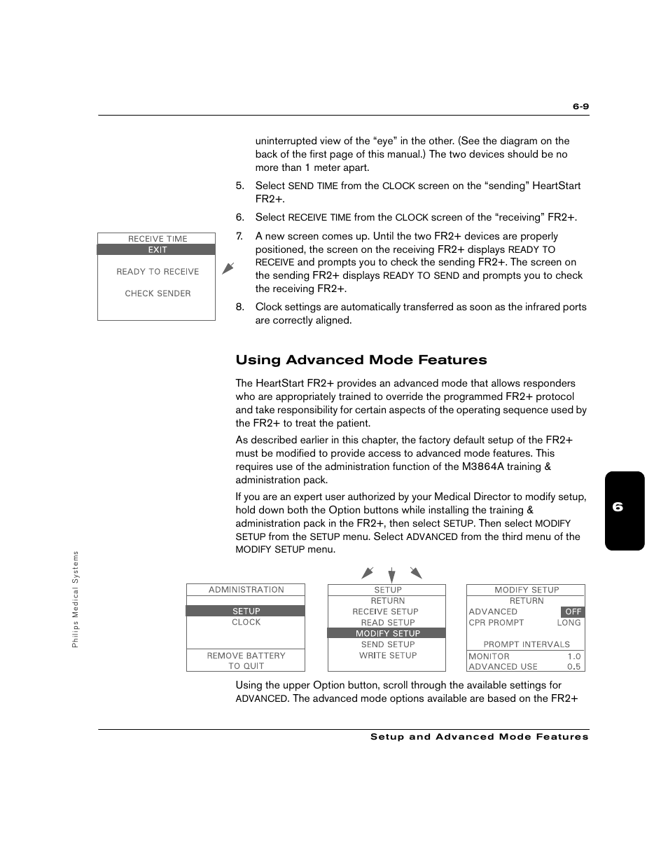 Using advanced mode features | Philips M3860A User Manual | Page 57 / 102