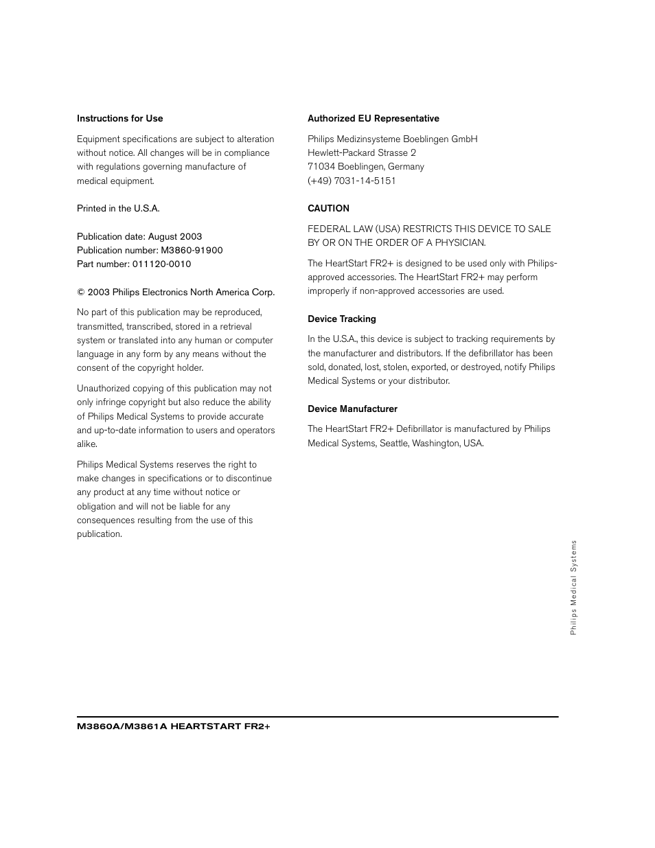 Philips M3860A User Manual | Page 6 / 102