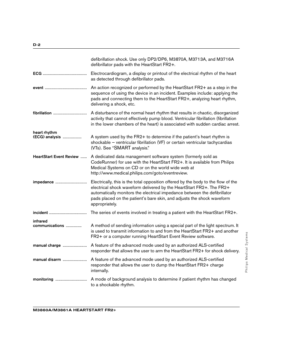 Smart | Philips M3860A User Manual | Page 90 / 102