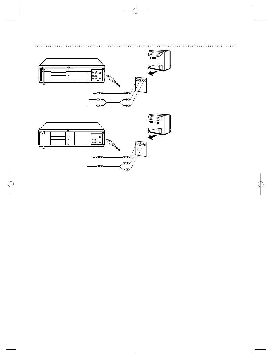 10 hookups with a stereo tv, Vrz220, Vrz250 | Philips VRZ250AT User Manual | Page 10 / 48