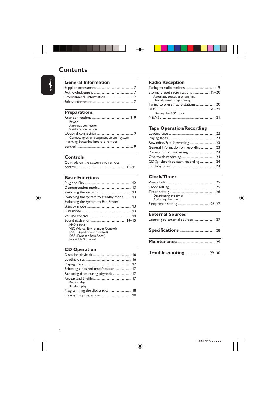 Philips FW-C390 User Manual | Page 6 / 30