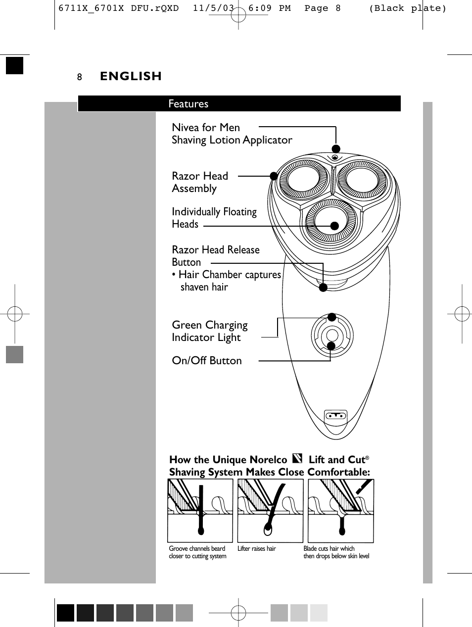 English | Philips 6716X User Manual | Page 7 / 39