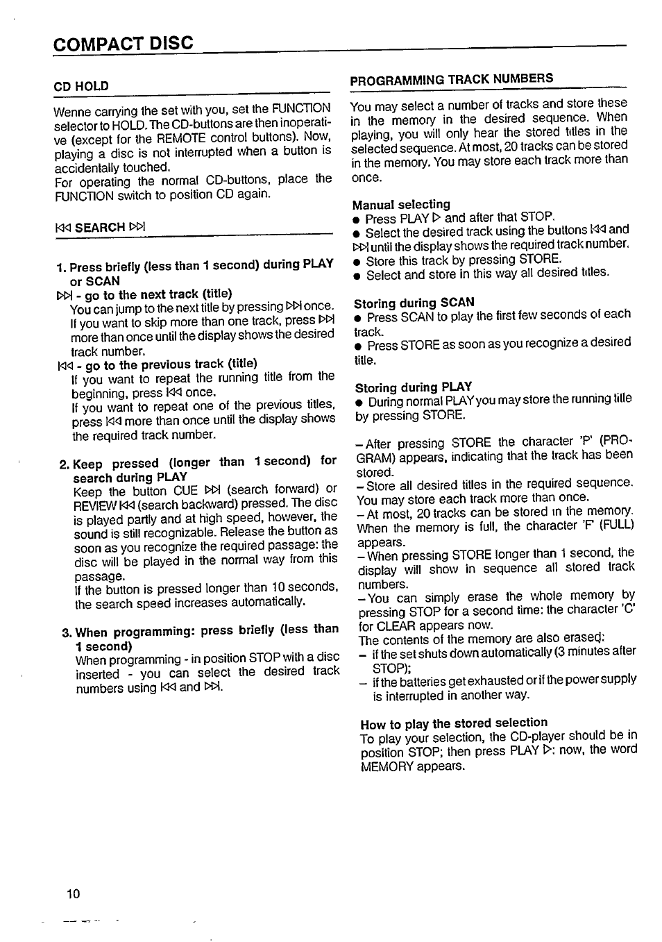 Compact disc | Philips AZ 6897 User Manual | Page 10 / 12