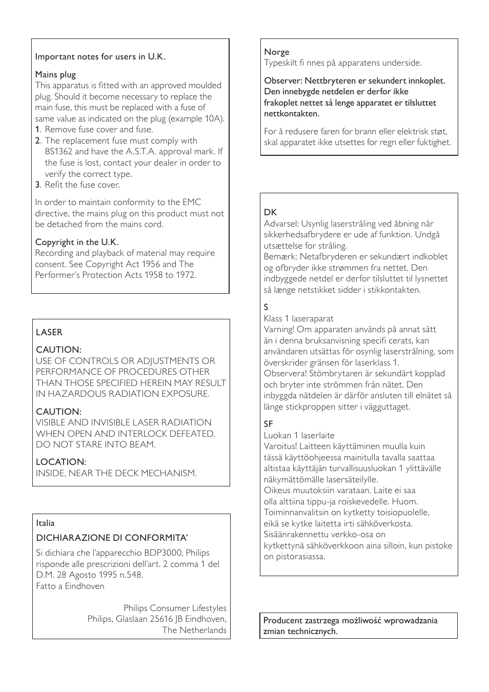 Philips BDP3000/12 User Manual | Page 2 / 32