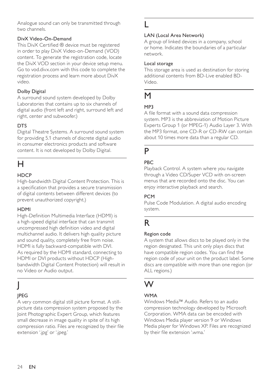 Philips BDP3000/12 User Manual | Page 24 / 32