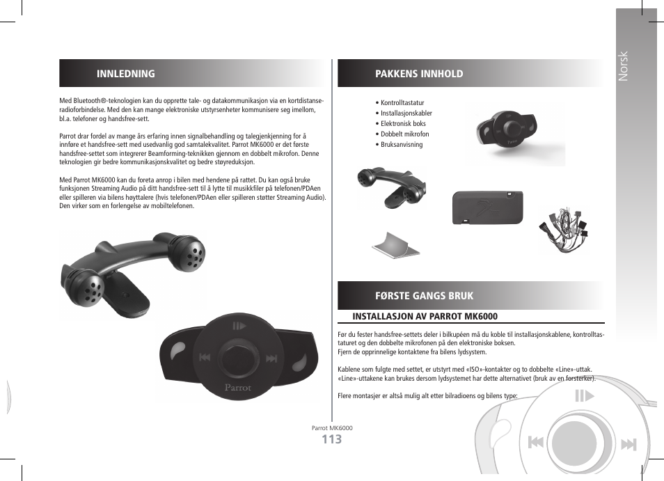 Norsk | Philips MK6000 User Manual | Page 113 / 126