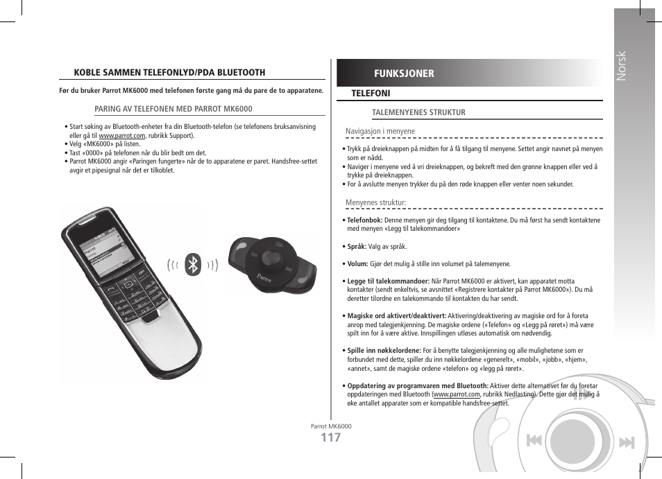 Norsk | Philips MK6000 User Manual | Page 117 / 126