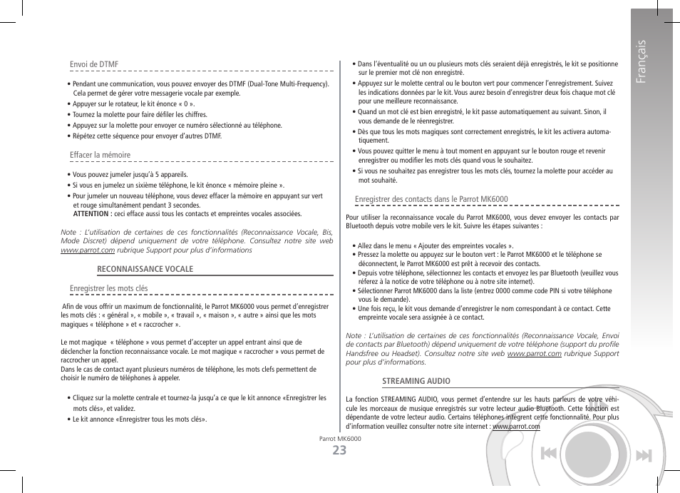 Français | Philips MK6000 User Manual | Page 23 / 126