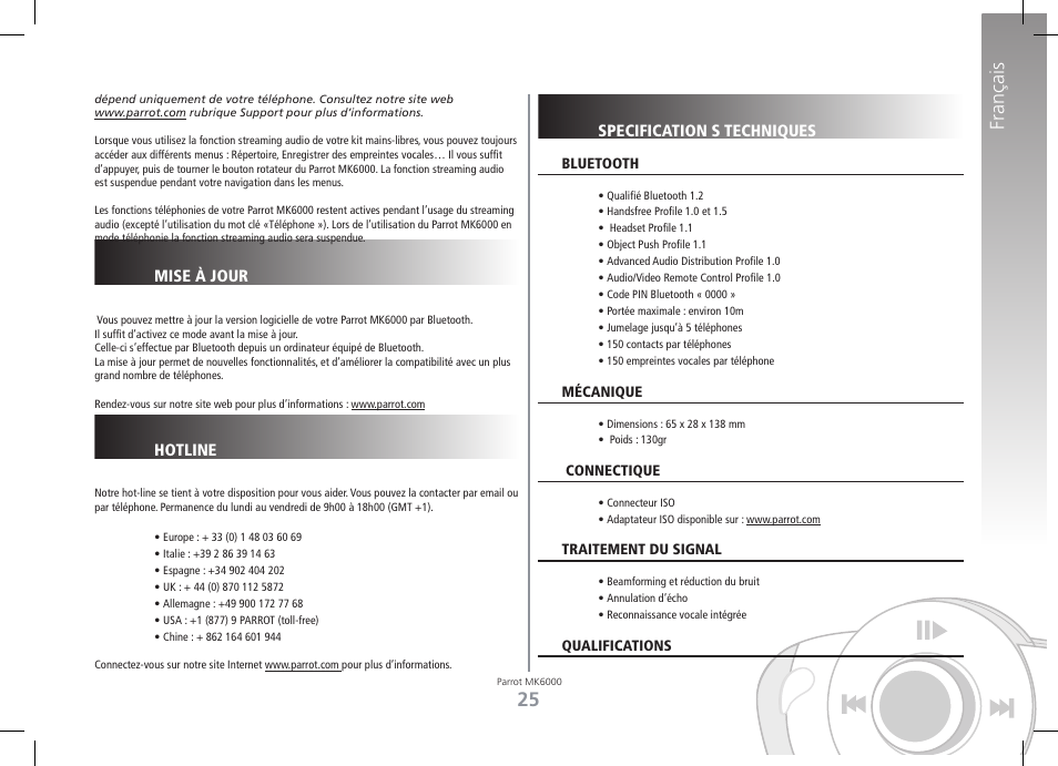 Français | Philips MK6000 User Manual | Page 25 / 126