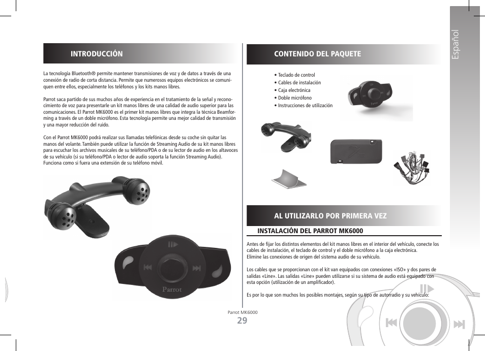 Español | Philips MK6000 User Manual | Page 29 / 126