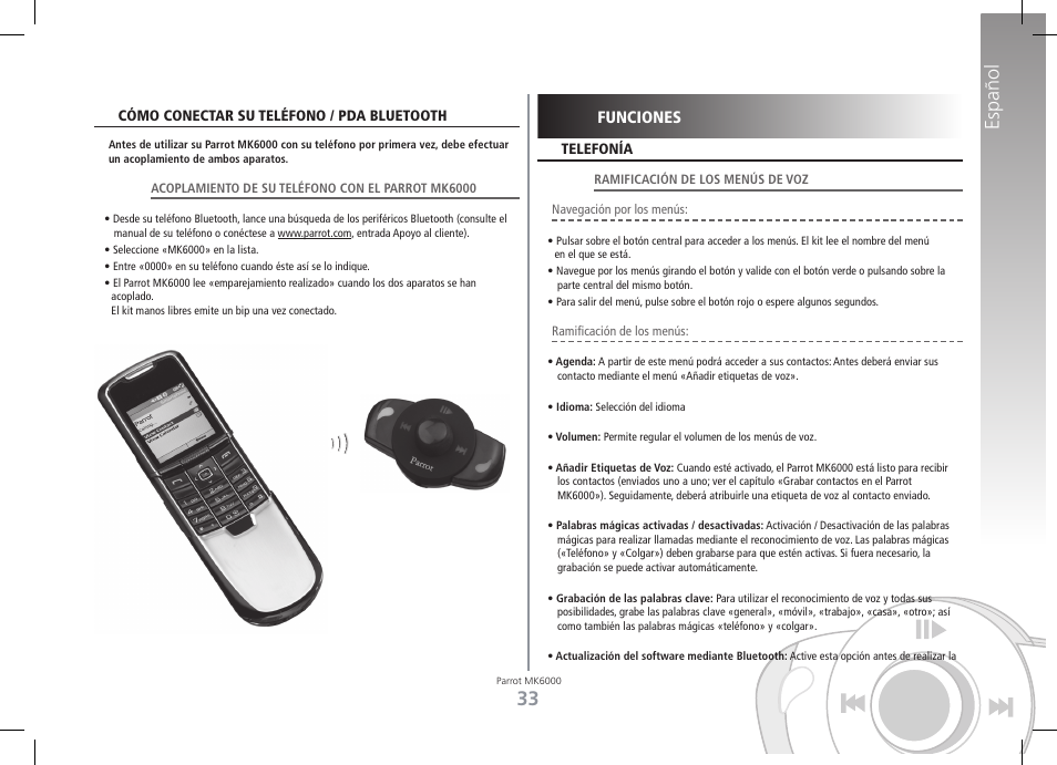 Español | Philips MK6000 User Manual | Page 33 / 126