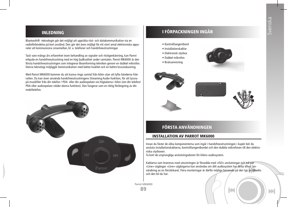 Svenska | Philips MK6000 User Manual | Page 89 / 126