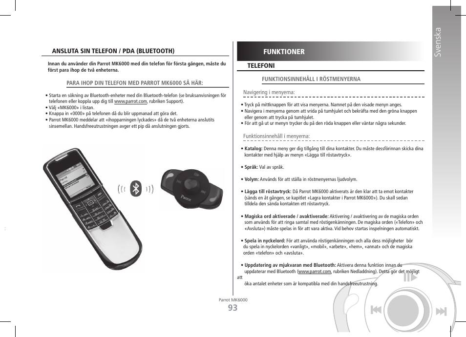 Svenska | Philips MK6000 User Manual | Page 93 / 126