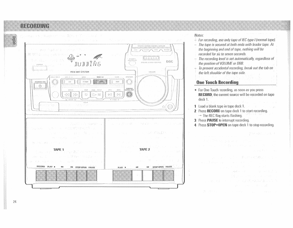 One touch recording, Will he | Philips FW510C User Manual | Page 24 / 76