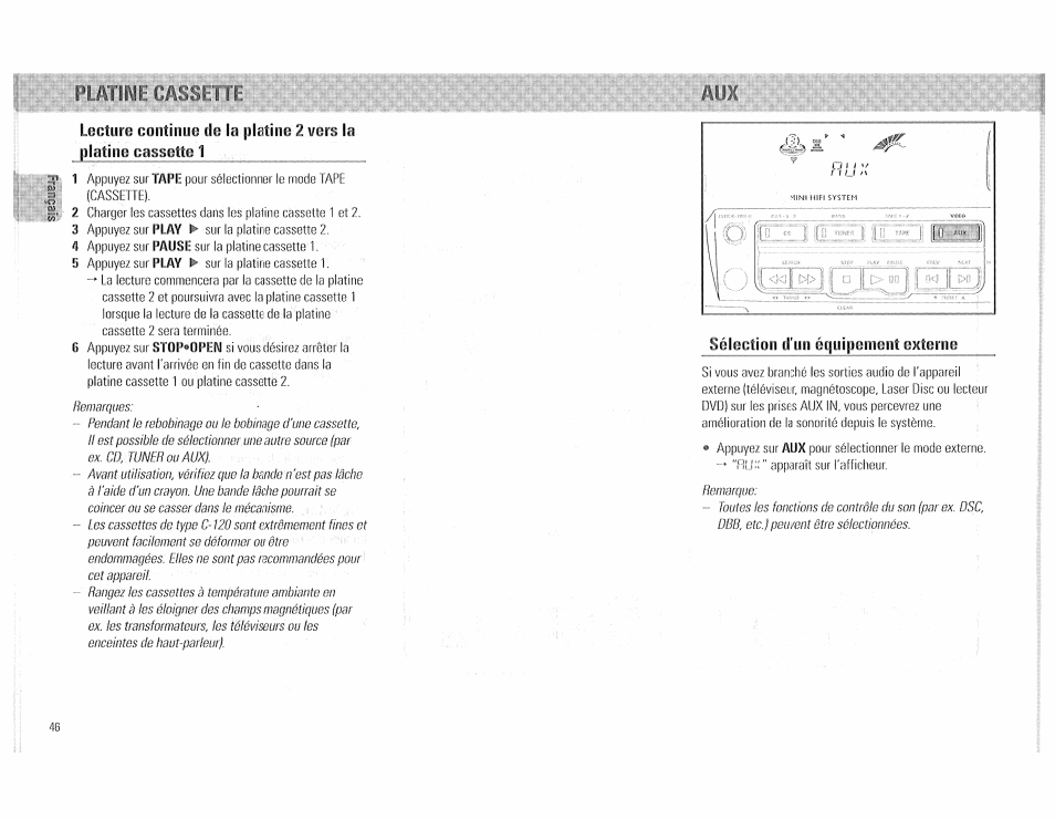 Sûlectidn d'un oquipcinciit oxtornu | Philips FW510C User Manual | Page 46 / 76