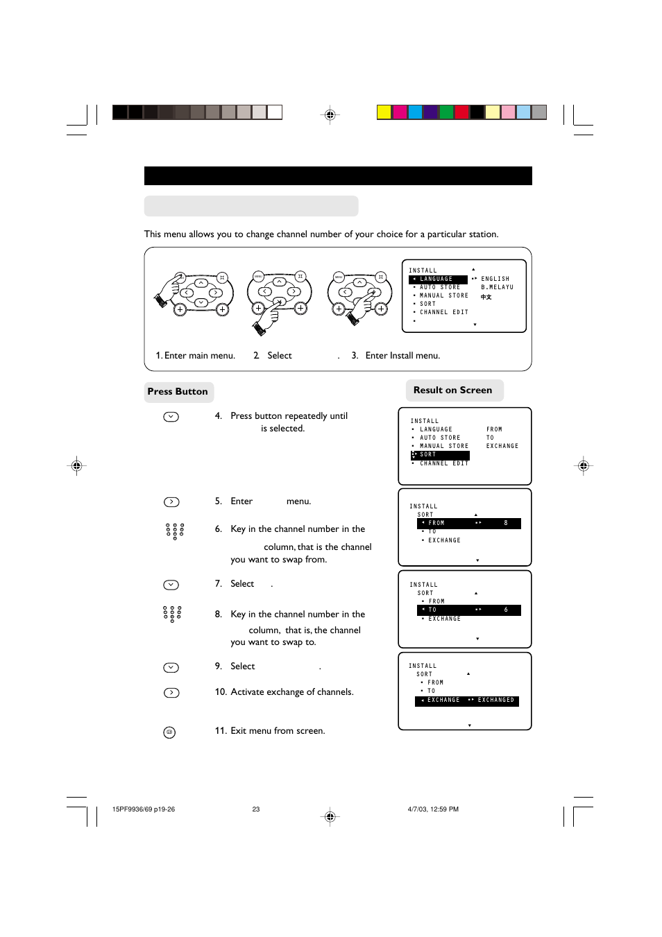 Lcd tv i, Lcd tv c, Ccessing | Nstallation, Exit menu from screen, Orting of | Philips 15PF9969 User Manual | Page 23 / 51