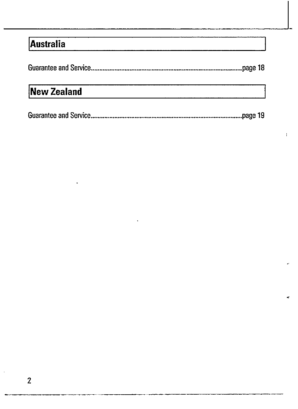 Australia, New zealand | Philips AZ 7566 User Manual | Page 2 / 20