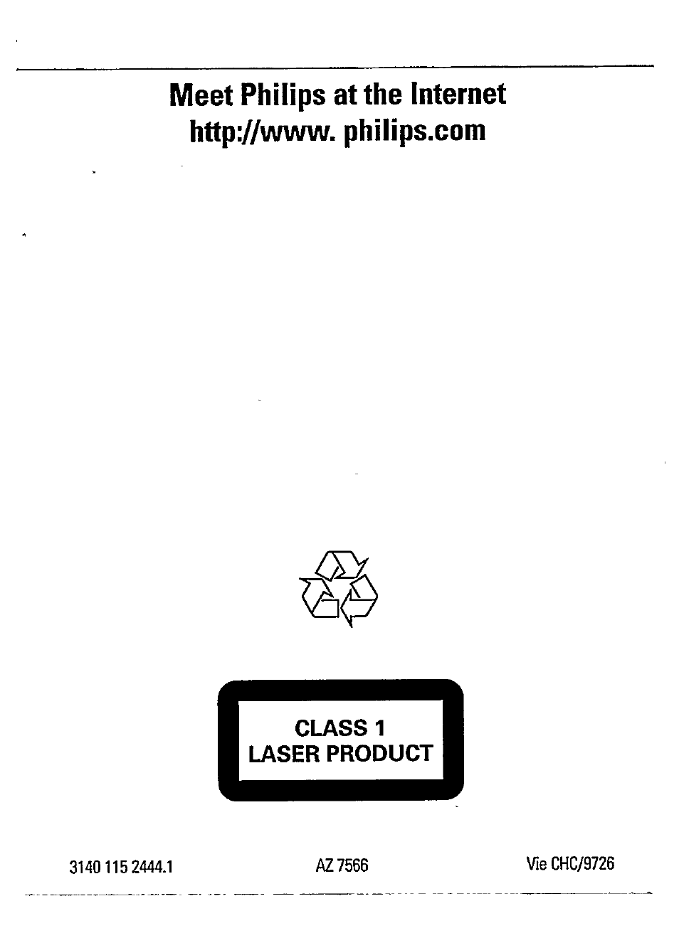 Philips AZ 7566 User Manual | Page 20 / 20