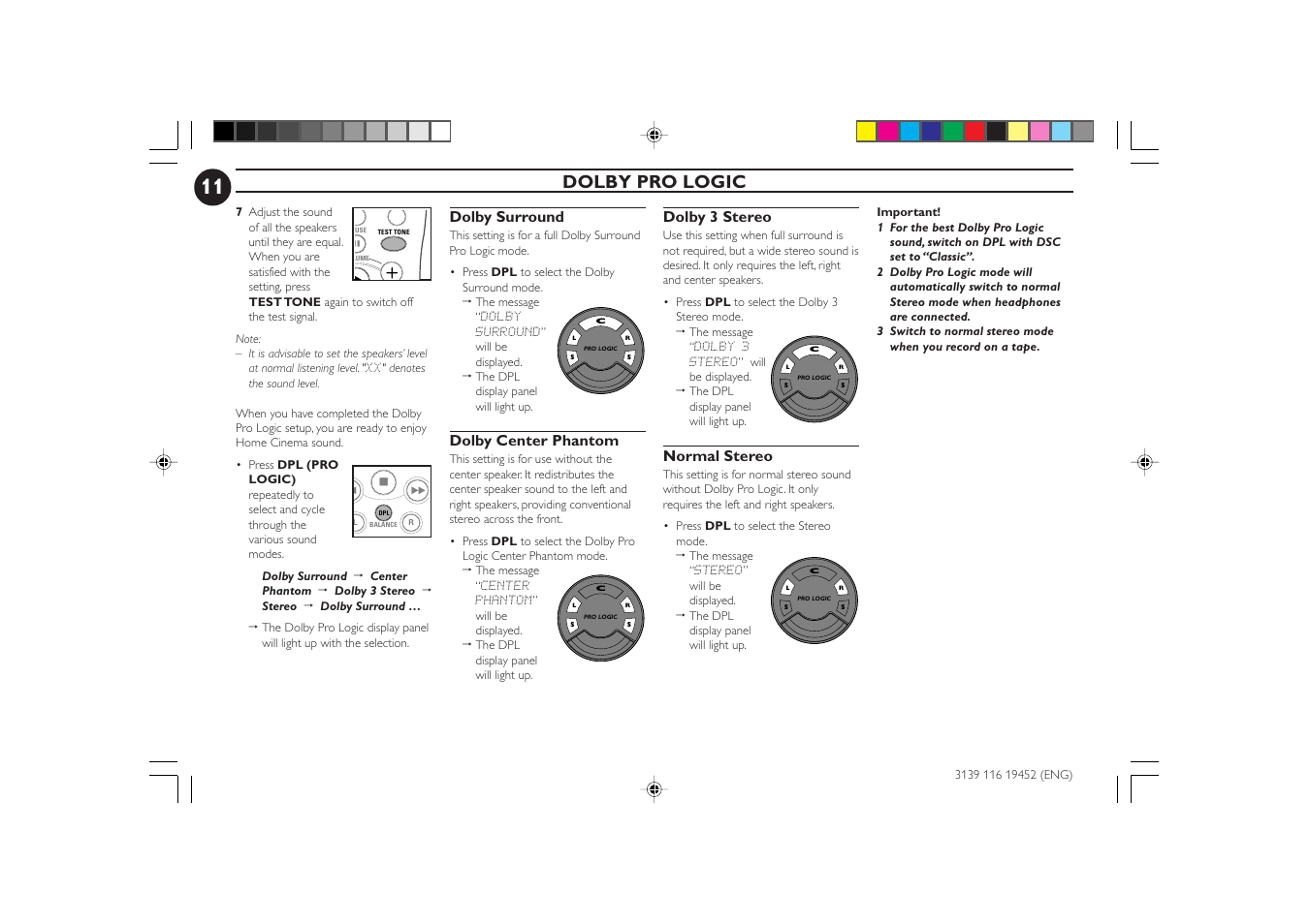 Dolby pro logic | Philips FW-P78 User Manual | Page 11 / 31