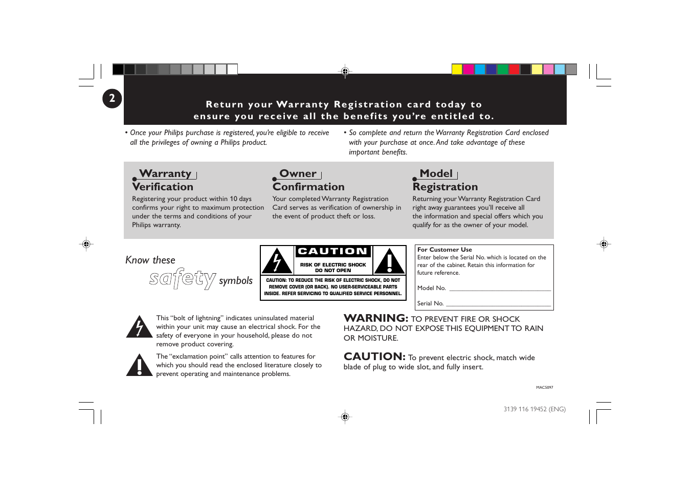 Ssa affe etty y | Philips FW-P78 User Manual | Page 2 / 31