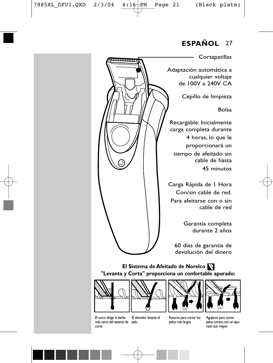 Español | Philips 7886XL User Manual | Page 27 / 40