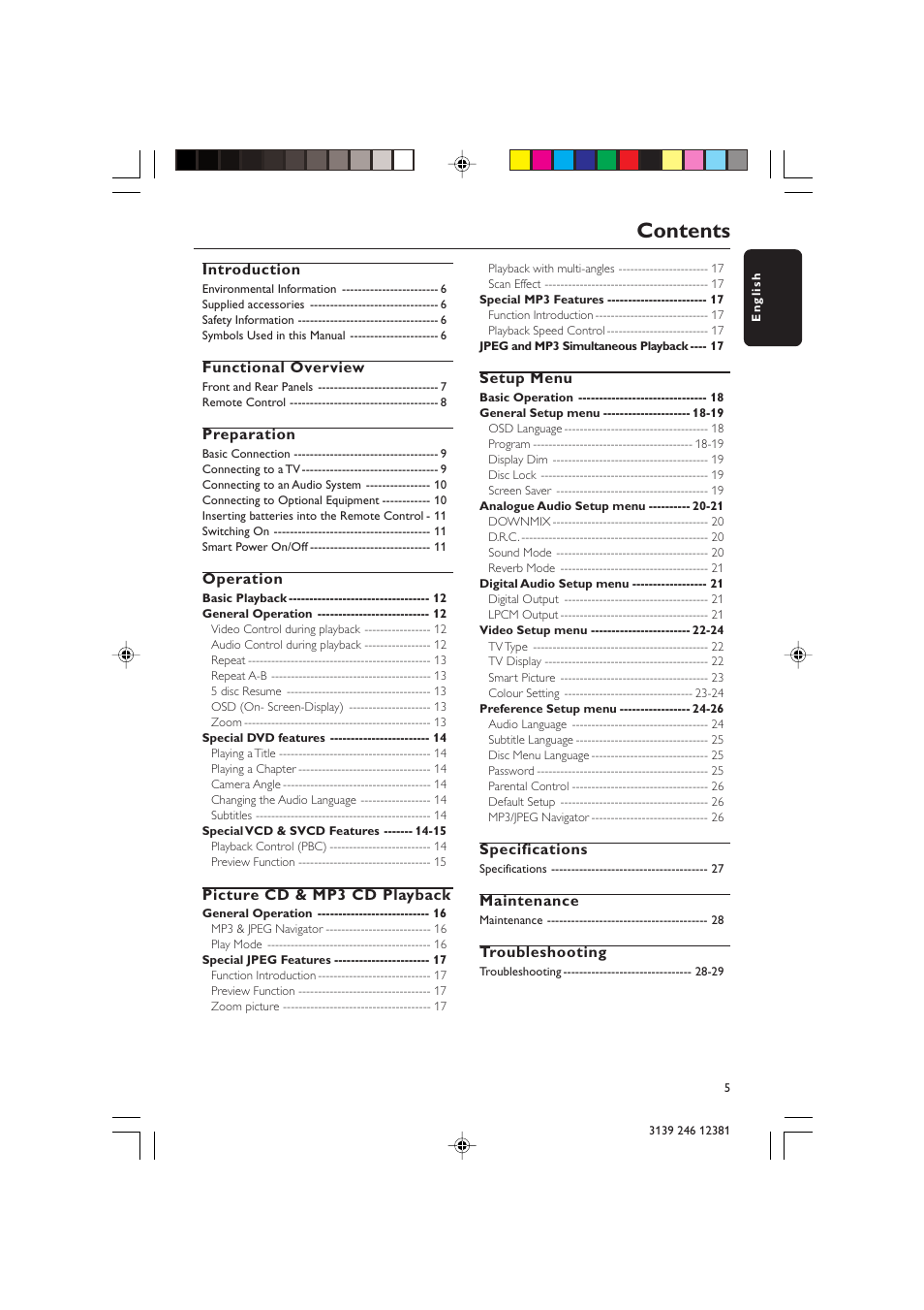 Philips DVD 728 User Manual | Page 5 / 30