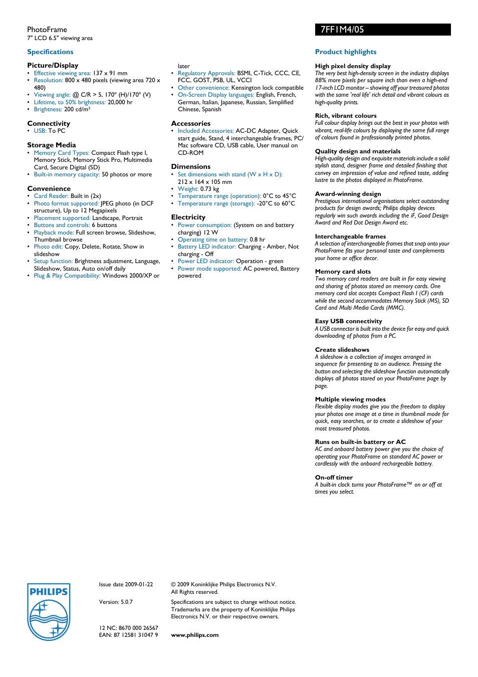 Philips NBR-420 User Manual | Page 2 / 2