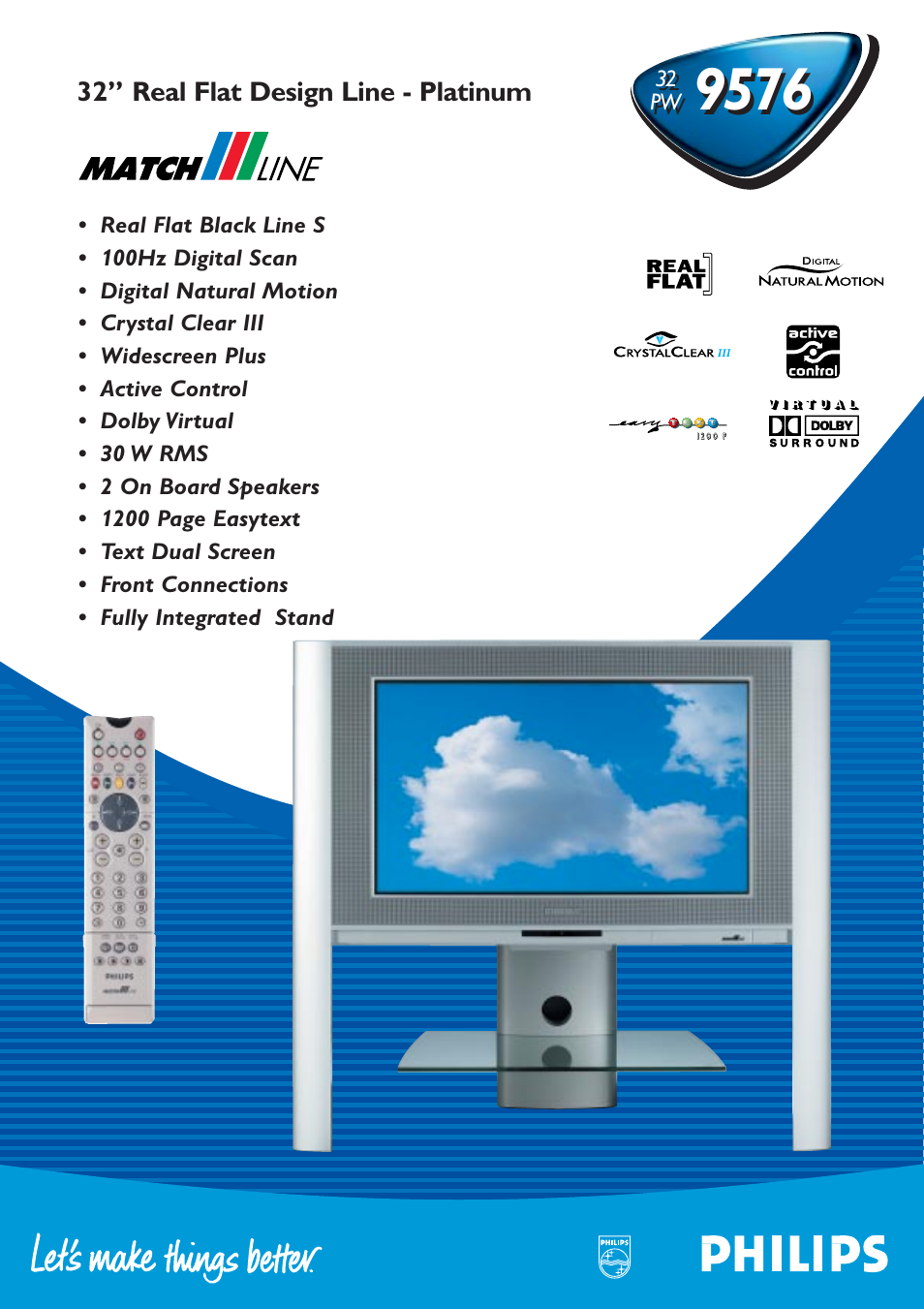 Philips 32PW9576 User Manual | 2 pages