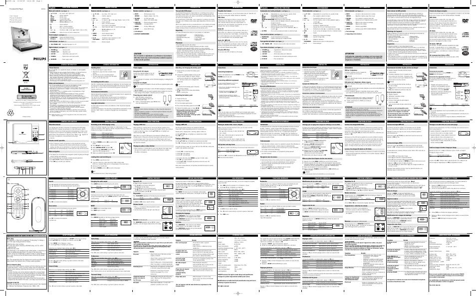 Philips PET705 User Manual | 2 pages