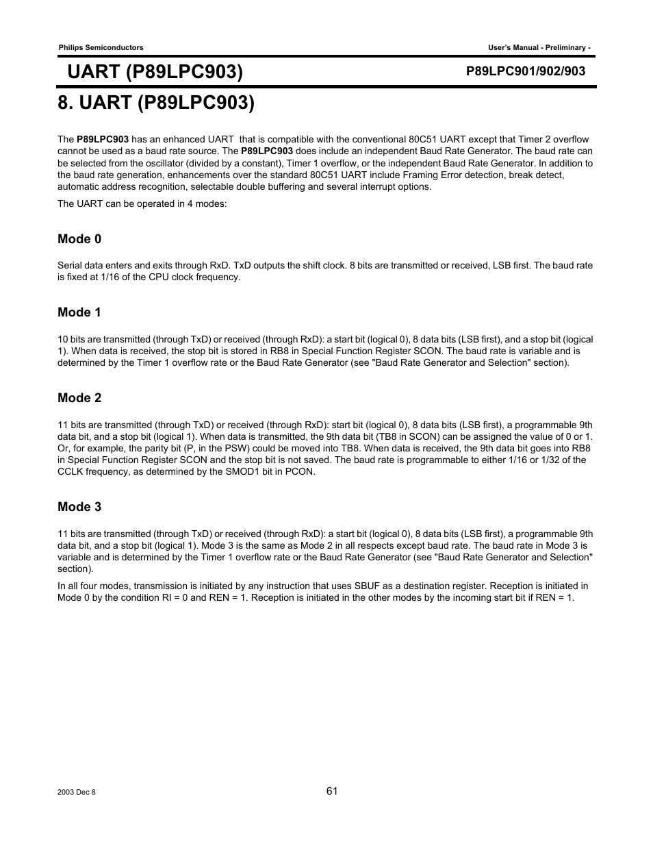 Philips P89LPC903 User Manual | Page 61 / 114