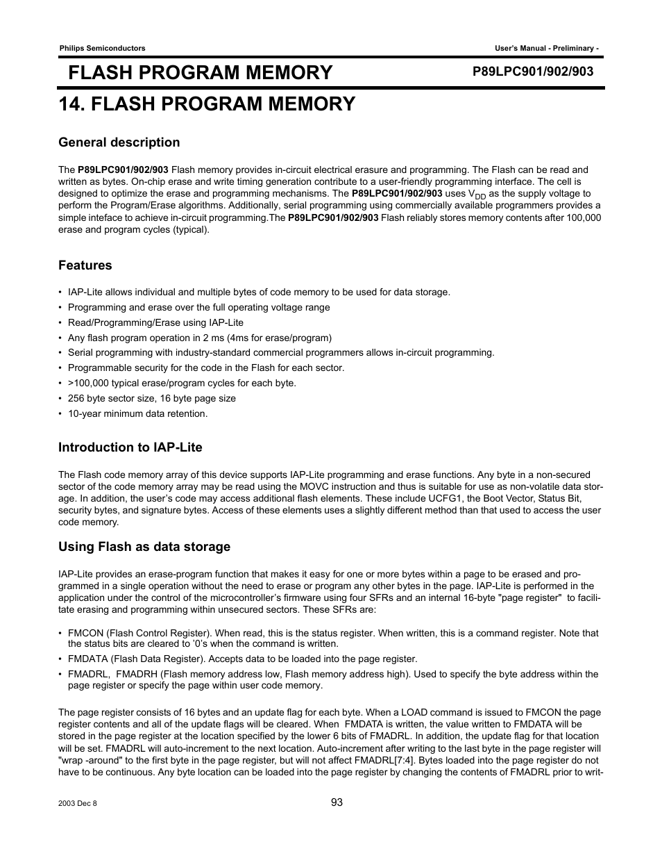 Philips P89LPC903 User Manual | Page 93 / 114
