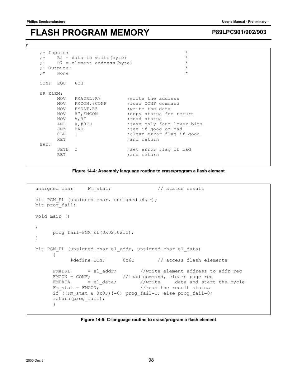 Philips P89LPC903 User Manual | Page 98 / 114