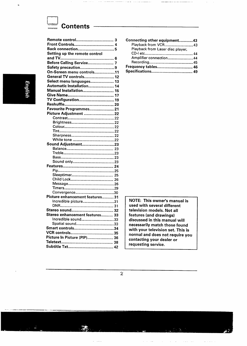 Philips 48PP9103/05 User Manual | Page 3 / 100