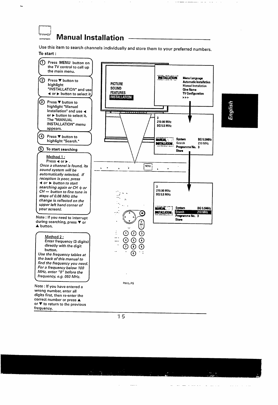 Manual installation | Philips 48PP9103/05 User Manual | Page 31 / 100