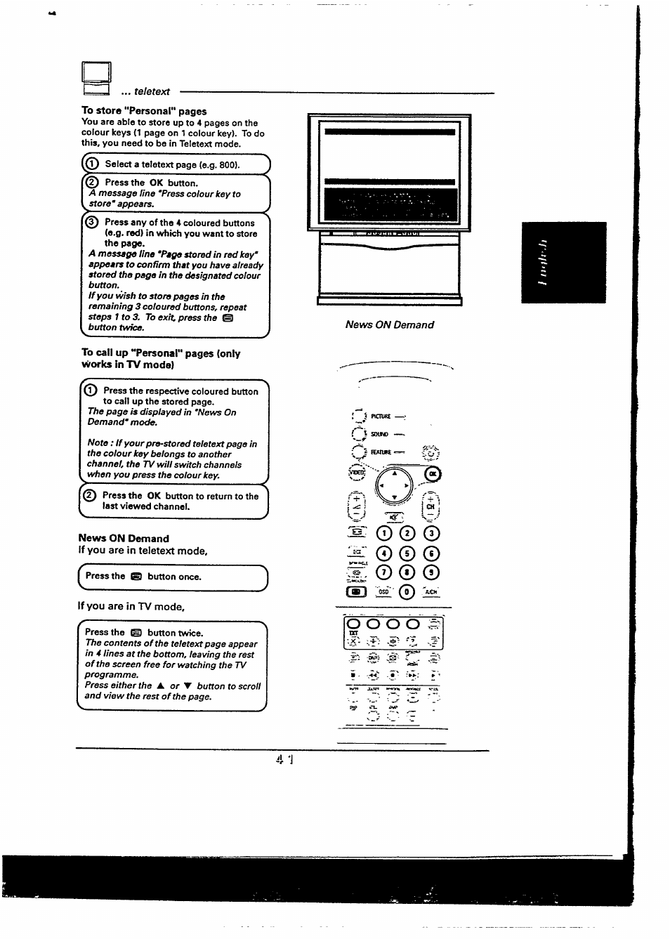 News on demand, If you are in teletext mode, If you are in tv mode | Philips 48PP9103/05 User Manual | Page 83 / 100