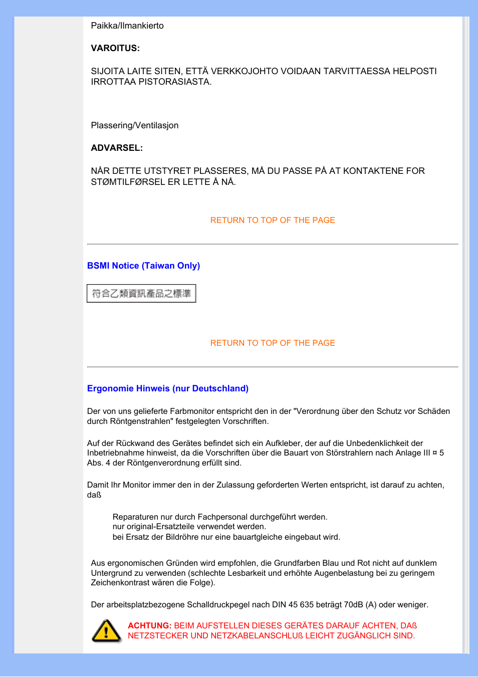 Philips 220VW8 User Manual | Page 19 / 86