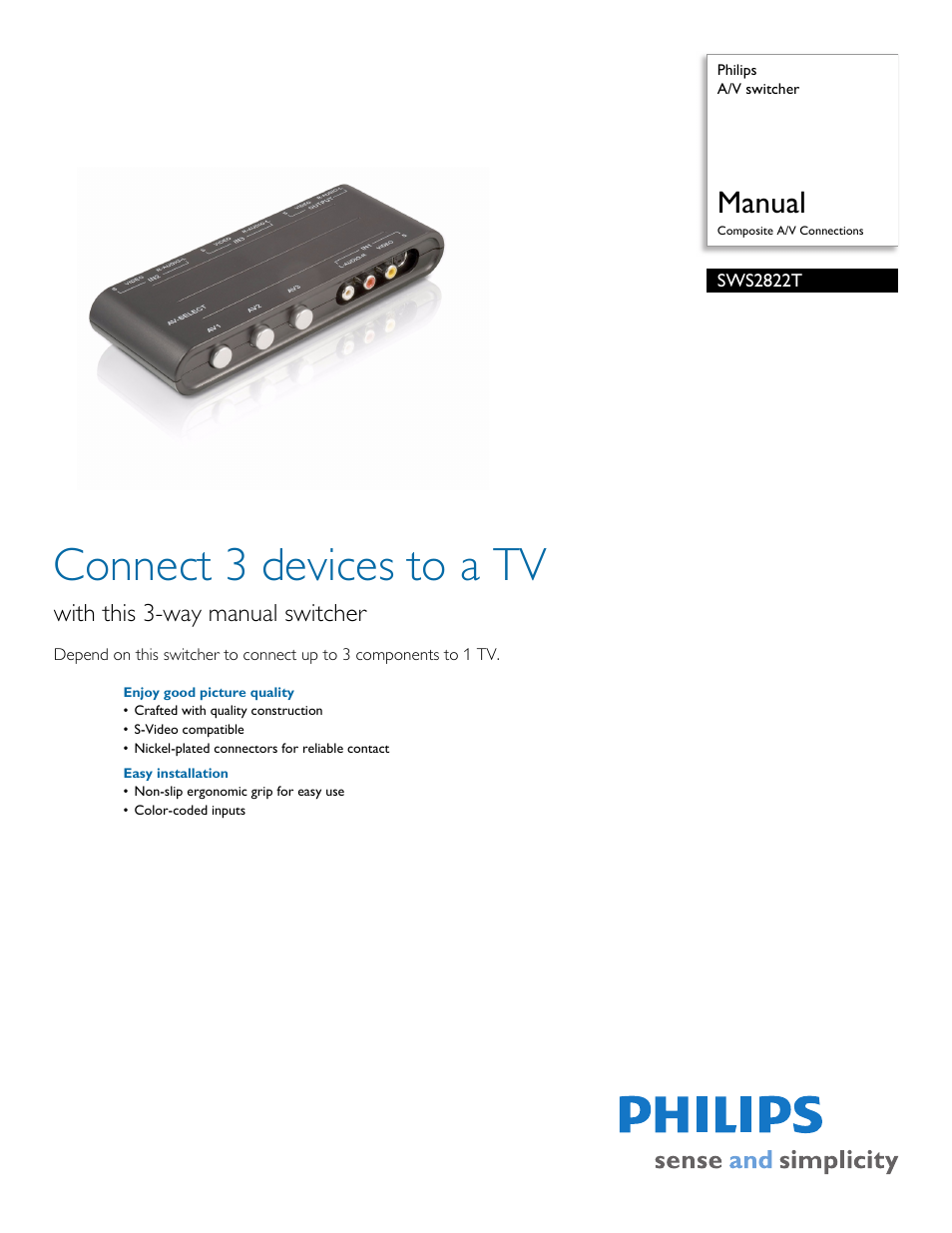 Philips SWS2822T User Manual | 2 pages