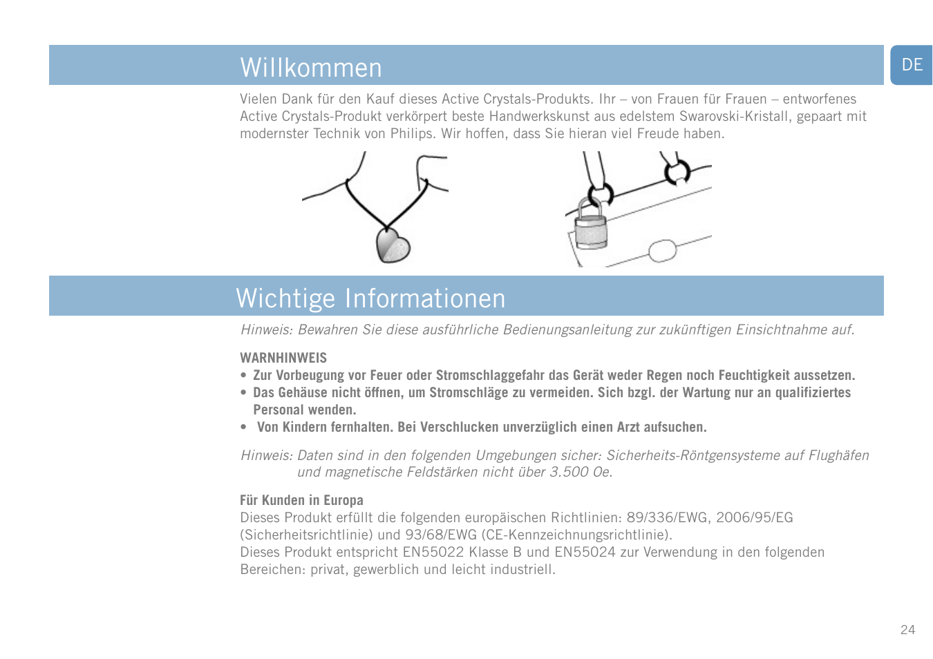 Bedienungsanleitung, Hier klicken, Willkommen wichtige informationen | Philips FM01SW20 User Manual | Page 24 / 72