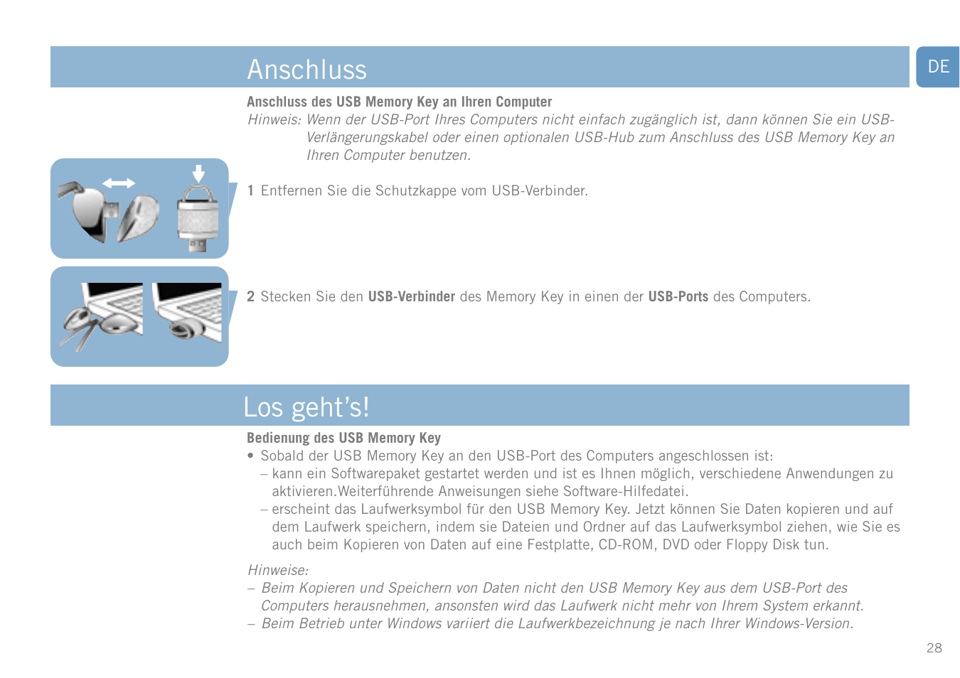 Anschluss los geht’s | Philips FM01SW20 User Manual | Page 28 / 72