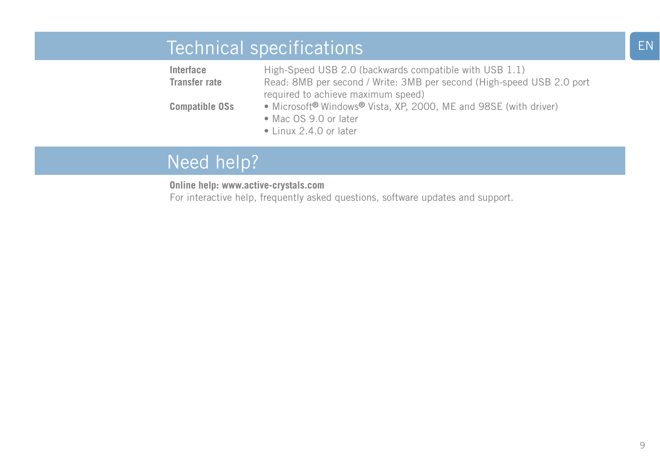 Technical specifications need help | Philips FM01SW20 User Manual | Page 9 / 72
