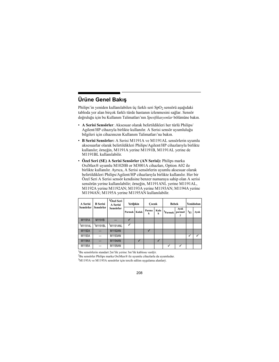 Ürüne genel bakış | Philips SPO2 M1191A User Manual | Page 210 / 247