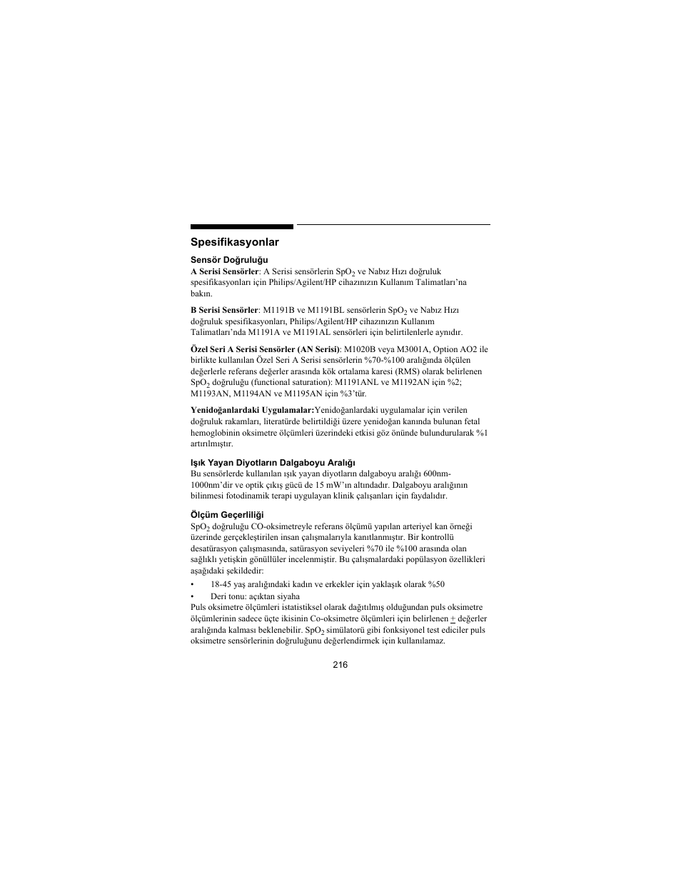 Philips SPO2 M1191A User Manual | Page 218 / 247