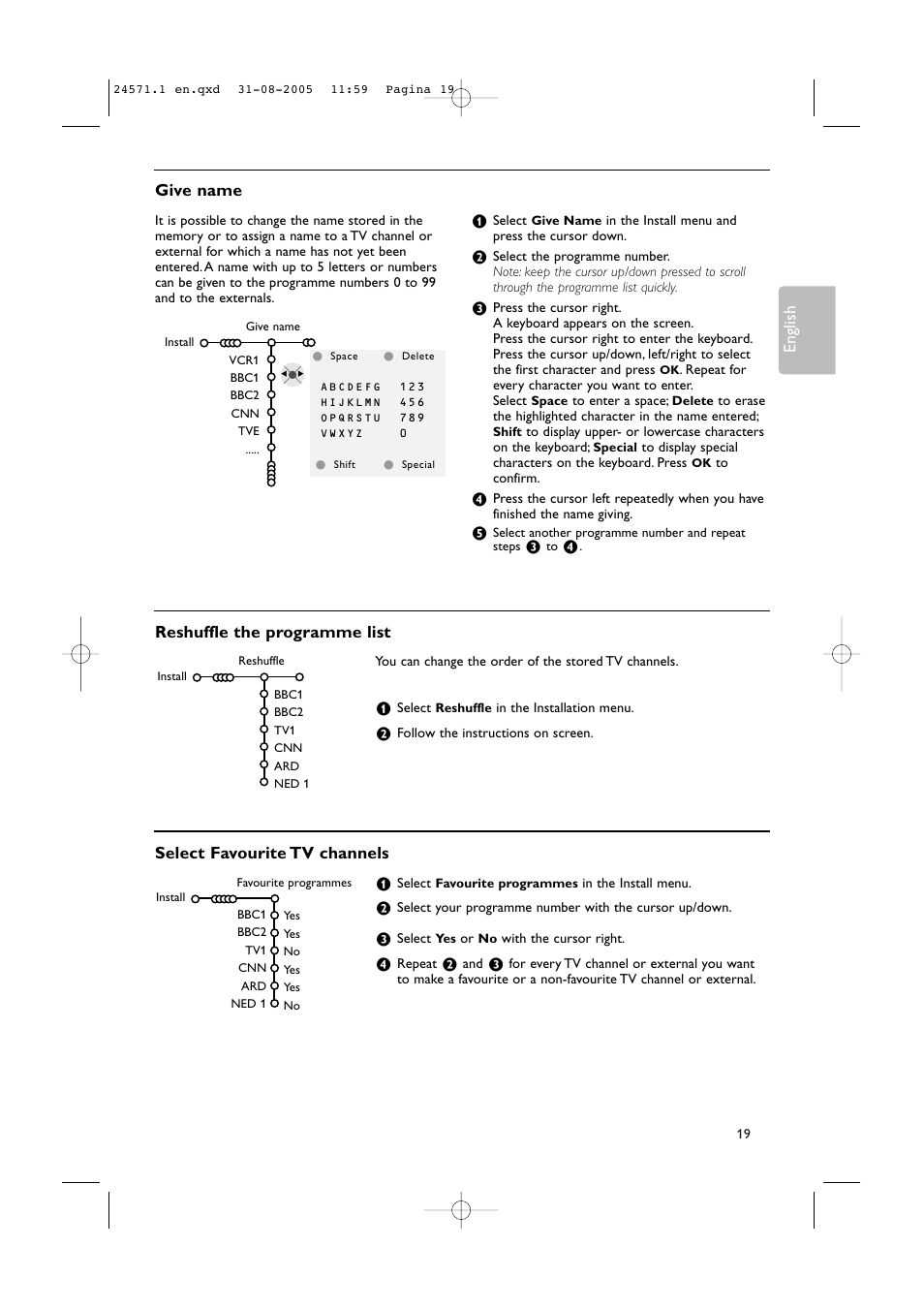 English | Philips 50PF9967D/10 User Manual | Page 19 / 38